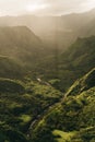 Aerial View of Waimea Canyon State Park, Kauai County, Hawaii, United States. Royalty Free Stock Photo