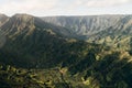 Aerial View of Waimea Canyon State Park, Kauai County, Hawaii, United States. Royalty Free Stock Photo