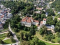 Aerial view of Waldenburg Castle in Saxony