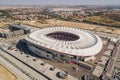 Aerial view of Wanda Metropolitano Stadium in Madrid