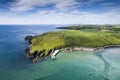 Aerial view of The Warren, a small sheltered beach backed by sand dunes located in Rosscarbery, Ireland