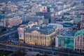 Aerial view in Warsaw downtown, Poland Royalty Free Stock Photo