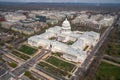 aerial view of washington capitol dc illustration generative ai