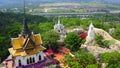 Aerial view of Wat Phra Phutthachai in Saraburi, Thailand