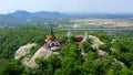 Aerial view of Wat Phra Phutthachai in Saraburi, Thailand