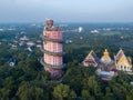Aerial View Of Wat Samphran, Dragon Temple In The Sam Phran District In Nakhon Pathom Province Near Bangkok, Thailand
