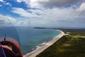 aerial view of Wategoes Beach at Byron Bay. The Photo was taken out of a Gyrocopter, Byron Bay, Queensland, Australia Royalty Free Stock Photo