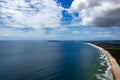 aerial view of Wategoes Beach at Byron Bay. The Photo was taken out of a Gyrocopter, Byron Bay, Queensland, Australia Royalty Free Stock Photo