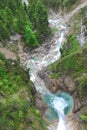 Aerial view of water fall in Schwangau