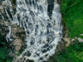 Aerial view waterfall in lush tropical green forest. Nature landscape. Mae Ya Waterfall is situated in Doi Inthanon National Park Royalty Free Stock Photo