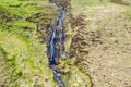 Aerial view of a waterfall in the mountains near Crolly in County Donegal - Ireland