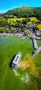 Aerial view of Waterhead and Ambleside in Lake District, a region and national park in Cumbria in northwest England Royalty Free Stock Photo