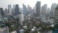 Aerial view of Watthana district in Bangkok, Thailand