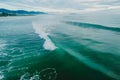 Aerial view of waves in morning. Waves at Campeche, Florianopolis