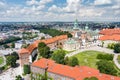 Aerial view of The Wawel Royal Castle, a castle residency located in central Krakow, Poland Royalty Free Stock Photo