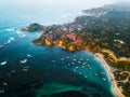 Aerial view of the Weligama