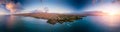 Aerial view of the west coast of the Big Island Royalty Free Stock Photo