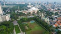 Aerial view of West Irian Liberation Monument in Jakarta. Jakarta, Indonesia, May 6, 2022 Royalty Free Stock Photo