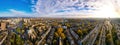 Aerial view of West Kensigton in London in autumn, England