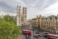 Aerial view of Westminster Abbey and Victoria street
