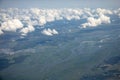 Aerial view of the White Nile River as it flows through South Sudan near Juba Royalty Free Stock Photo