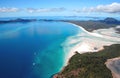 Aerial view of Whitehaven Beach Royalty Free Stock Photo