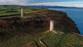 Aerial view. Wicklow Head lighthouse. county Wicklow. Ireland Royalty Free Stock Photo