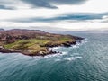 Aerial view of the Wild Atlantic Coastline by Maghery, Dungloe - County Donegal - Ireland