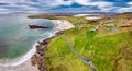 Aerial view of the Wild Atlantic Coastline by Maghery, Dungloe - County Donegal - Ireland