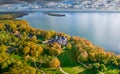 Aerial view of Wiligrad palace near Schwerin Germany Royalty Free Stock Photo