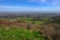 Aerial view of Willingdon golf course from up on the South Downs Royalty Free Stock Photo