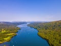 Aerial view of Windermere in Lake District, a region and national park in Cumbria in northwest England Royalty Free Stock Photo