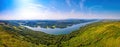 Aerial view of Windermere in Lake District, a region and national park in Cumbria in northwest England Royalty Free Stock Photo