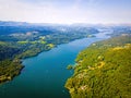 Aerial view of Windermere in Lake District, a region and national park in Cumbria in northwest England Royalty Free Stock Photo