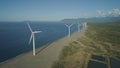 Solar Farm with Windmills. Philippines, Luzon