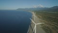 Solar Farm with Windmills. Philippines, Luzon