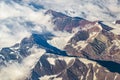 Andes Mountains Aerial View, Chile Royalty Free Stock Photo