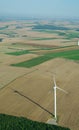 Aerial view of a windturbine Royalty Free Stock Photo