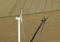 Aerial view of windturbine Royalty Free Stock Photo