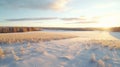 Aerial Winter Landscape In Rural Finland: Stunning Scenic Shot