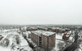 aerial view on winter snow landscape in Berlin Royalty Free Stock Photo