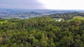 Aerial view of woods and hills in Italian Appennini Royalty Free Stock Photo