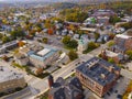 Aerial view of Worcester city in fall, MA, USA Royalty Free Stock Photo