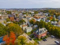 Aerial view of Worcester city in fall, MA, USA Royalty Free Stock Photo