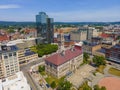 Worcester city aerial view, MA, USA