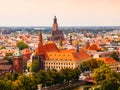Aerial view of Wroclaw hitorical city cetre Royalty Free Stock Photo