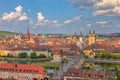 Aerial view of Wuerzburg cityscape from Marienberg Fortress Royalty Free Stock Photo