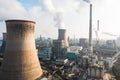 Aerial view of Wuhan Qingshan Thermal Power Station, China Royalty Free Stock Photo