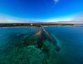 Aerial view of the Xanadu beach Freeport Grand Bahama Bahamas Royalty Free Stock Photo