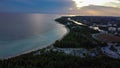 Aerial view of Xanadu beach, Freeport Grand Bahama, Bahamas Royalty Free Stock Photo